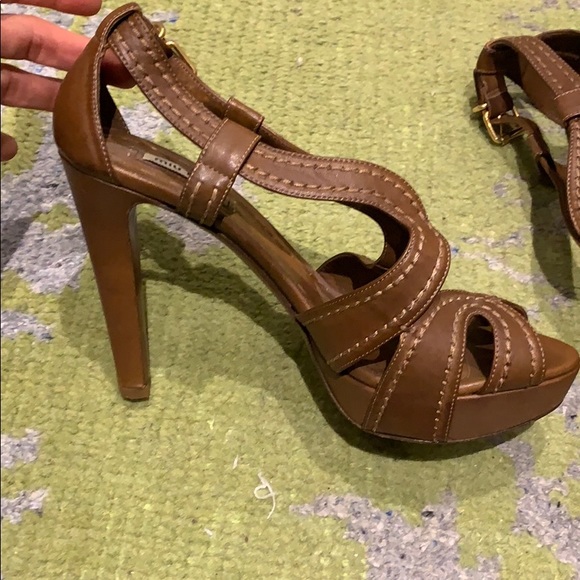Miu Miu brown heeled sandals - Picture 3 of 3